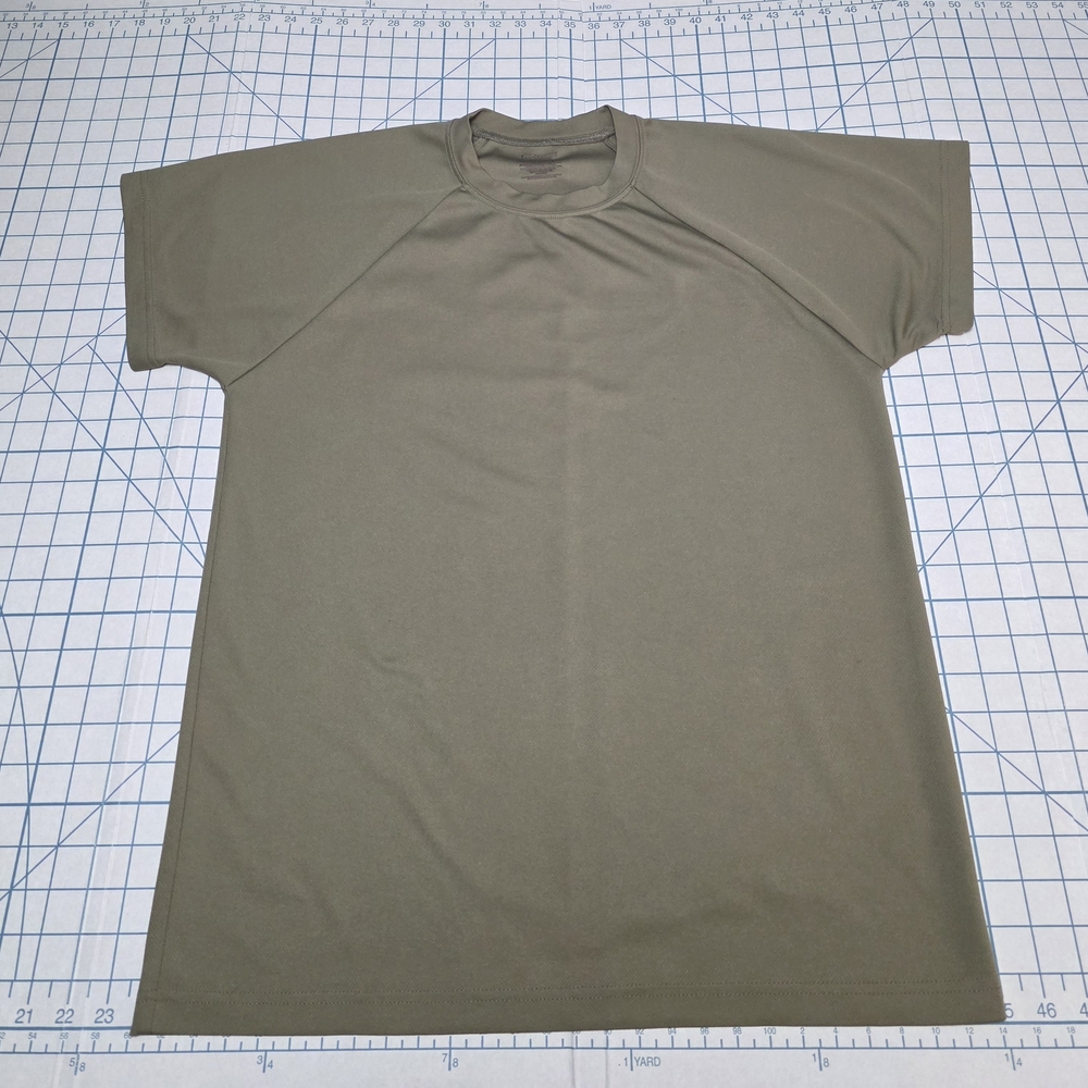 Olive Short Sleeve Tee Sports Style Knit Shirt
